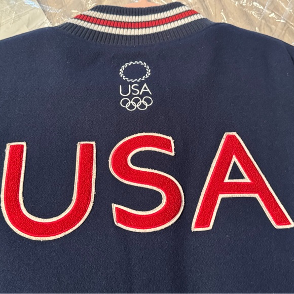 Roots 2004 Olympics Blue and Black Bomber Jacket - Picture 4 of 16